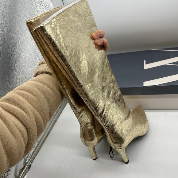 Worthington Womens Pleasant Stiletto Heel Dress Boots Gold Size 6 - Picture 11 of 16